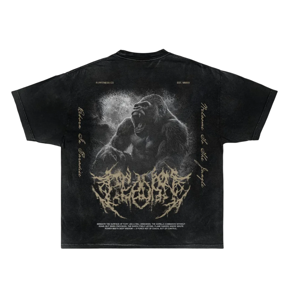 Gorilla: Iron Will — Vintage Wash Oversized Tee | R1PFITNESS — R1P